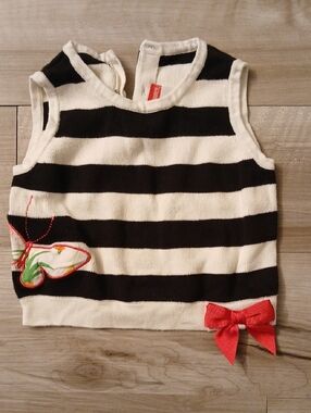 Gymboree Tropical Paradise Butterfly Sweater Tank Striped Size 2T Vintage (K)